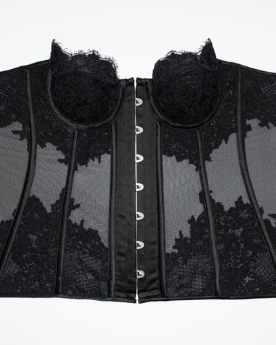 Photo of COUTURE — Lace Bustier with Front Busk