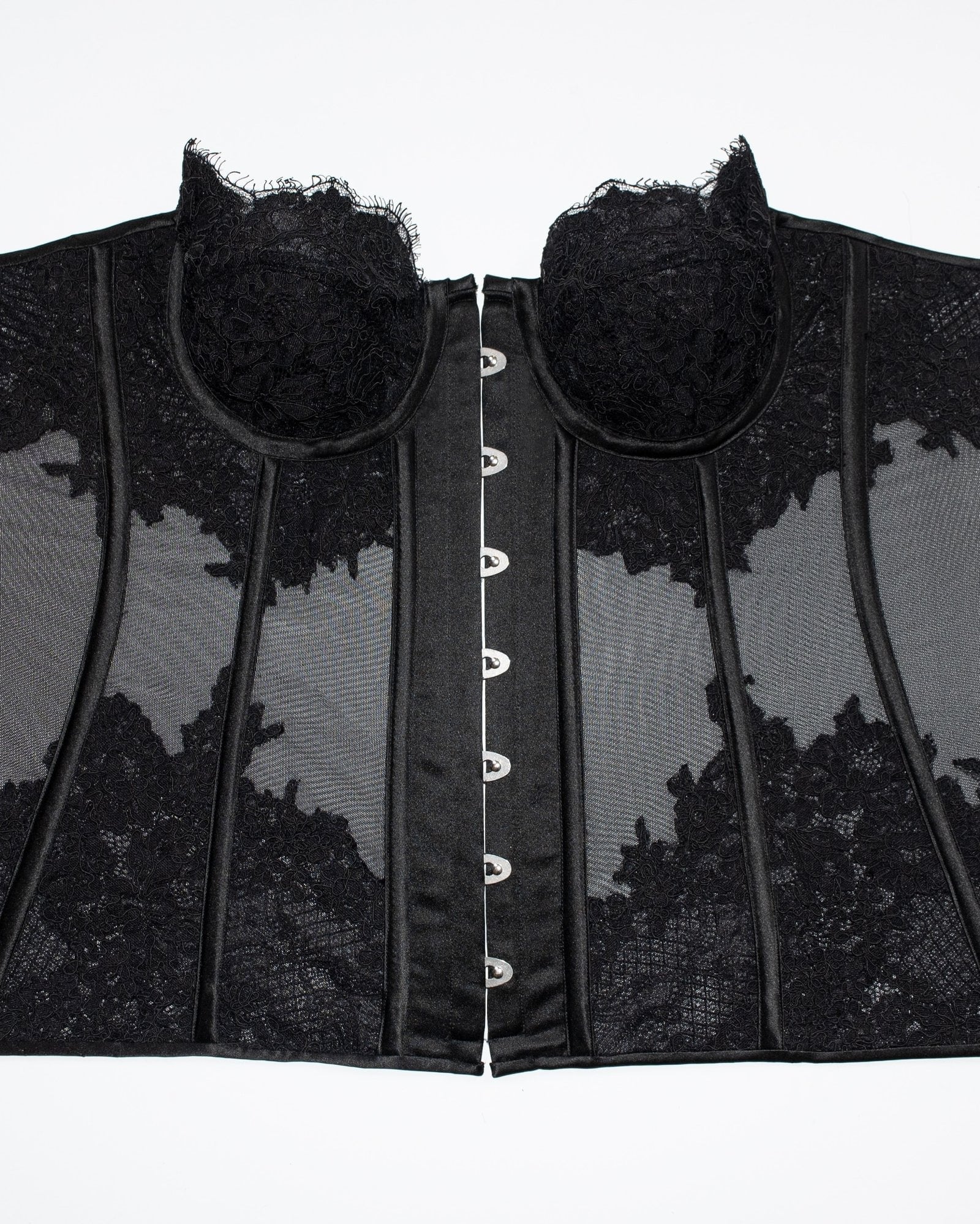 COUTURE — Lace Bustier with Front Busk view 1