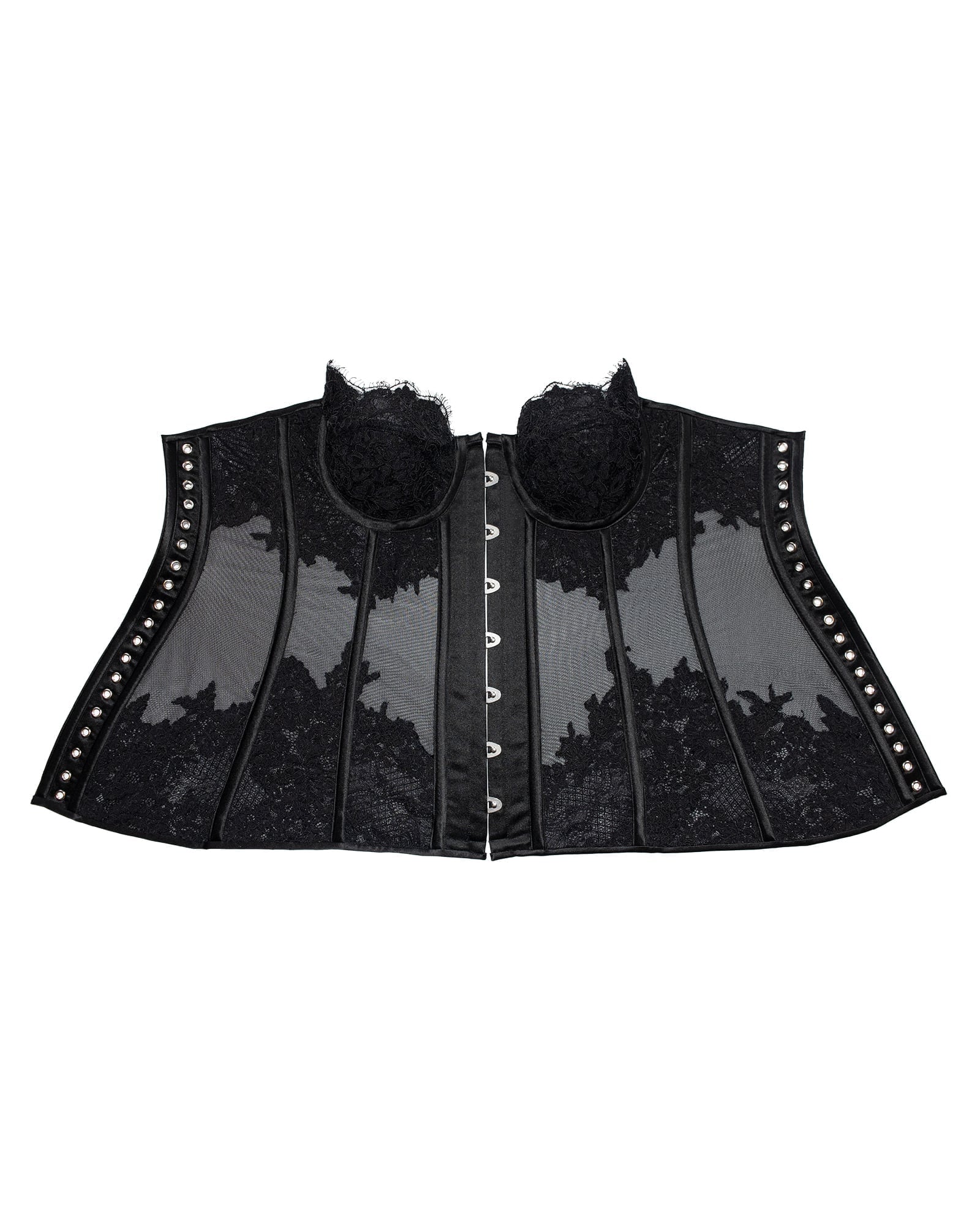 COUTURE — Lace Bustier with Front Busk view 2