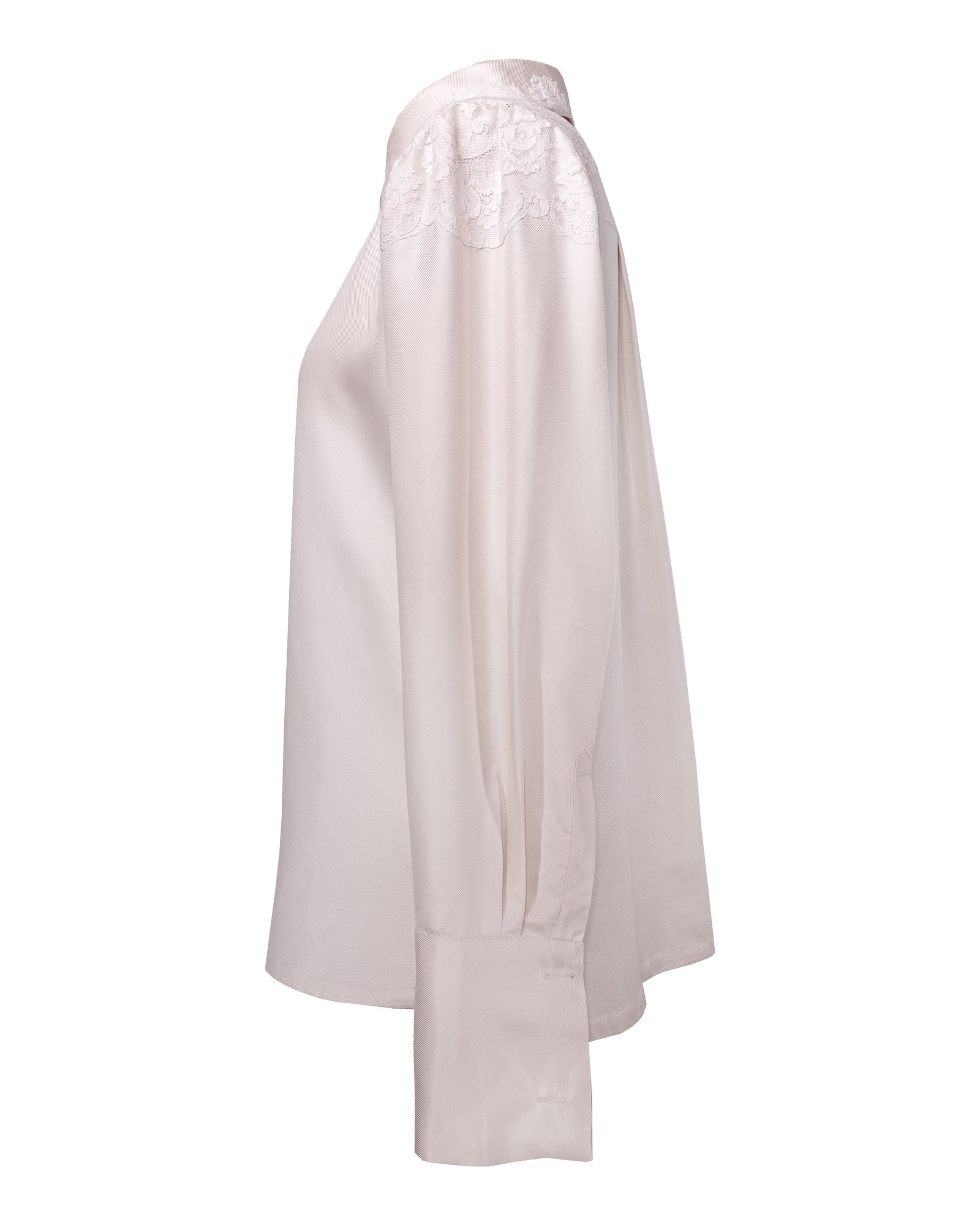 COUTURE — Silk Blouse with Lace Appliqué view 3