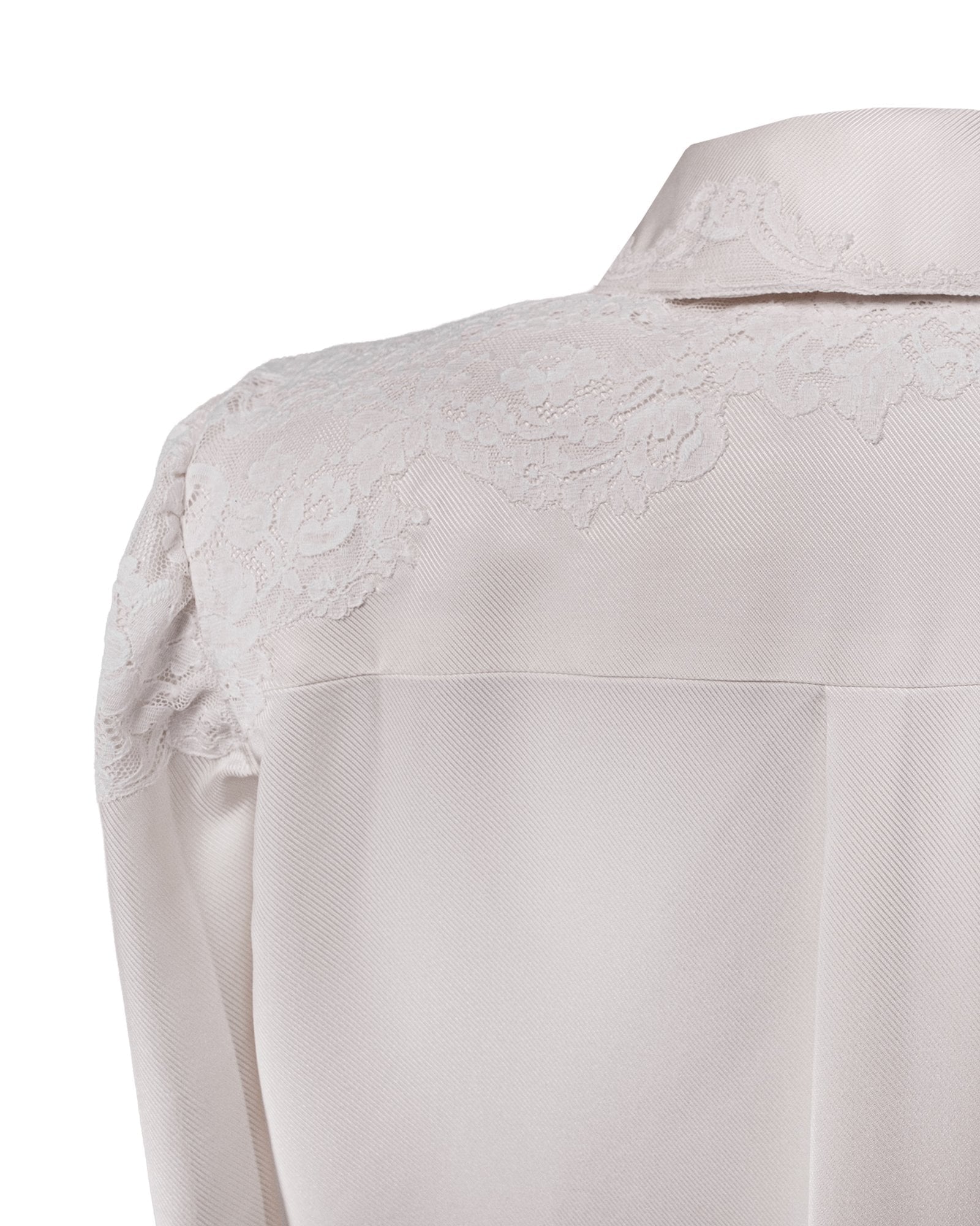 COUTURE — Silk Blouse with Lace Appliqué view 4