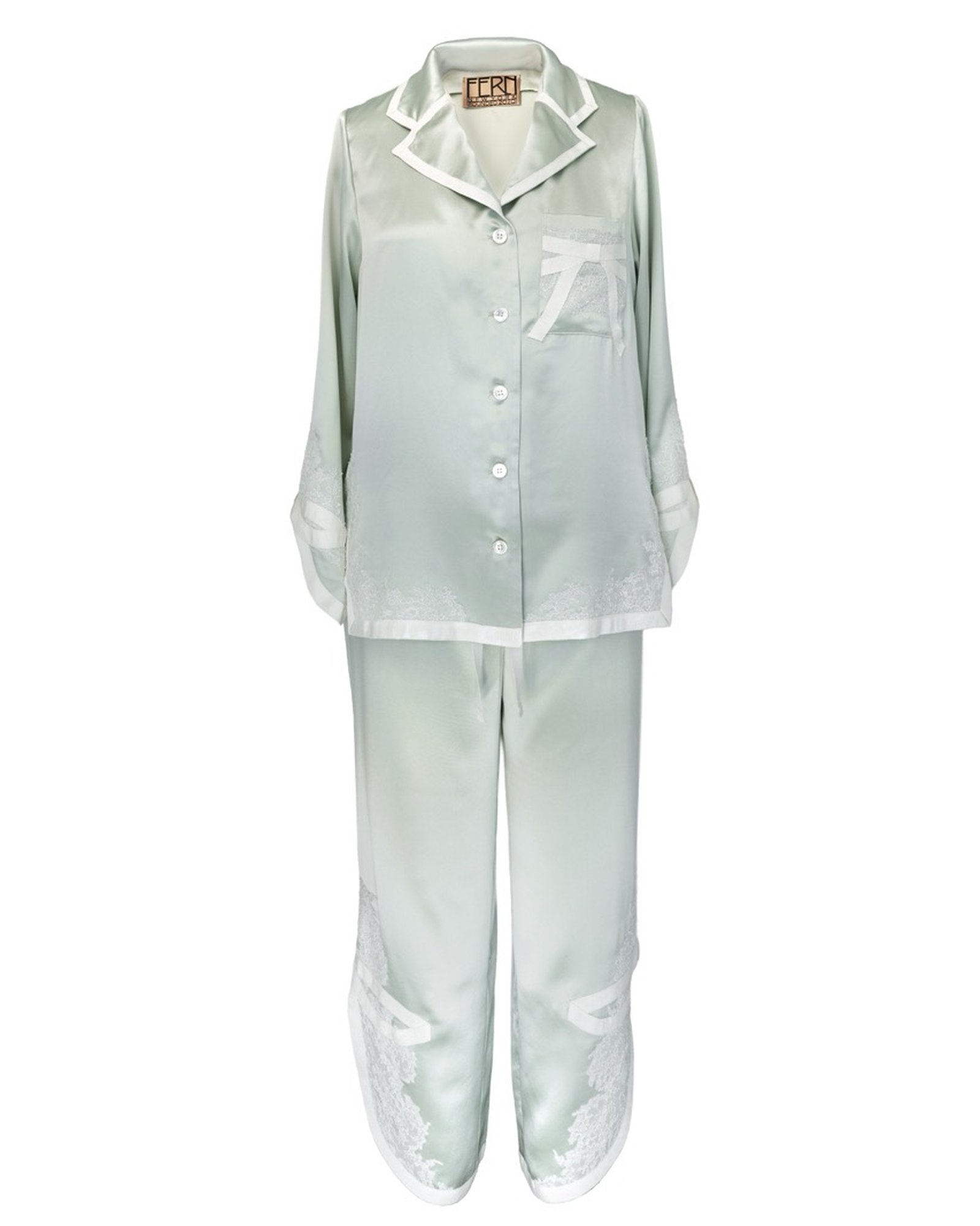 COUTURE — Hand-Sewn Silk & Lace Pyjamas view 2