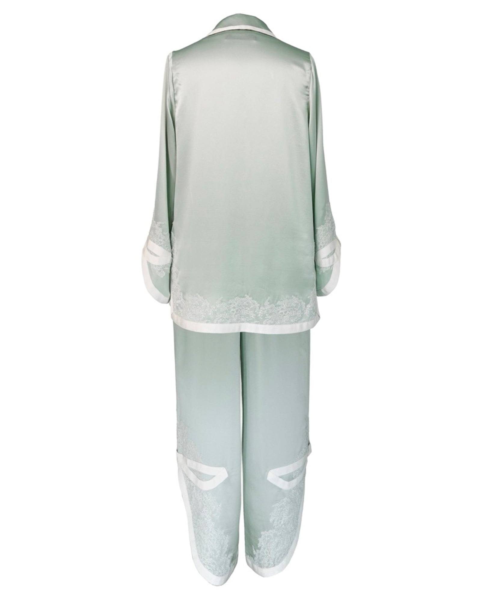 COUTURE — Hand-Sewn Silk & Lace Pyjamas view 4