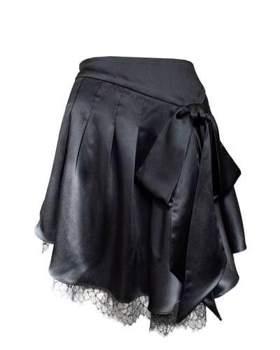 Photo of COUTURE — Silk Skirt with Lace Hem
