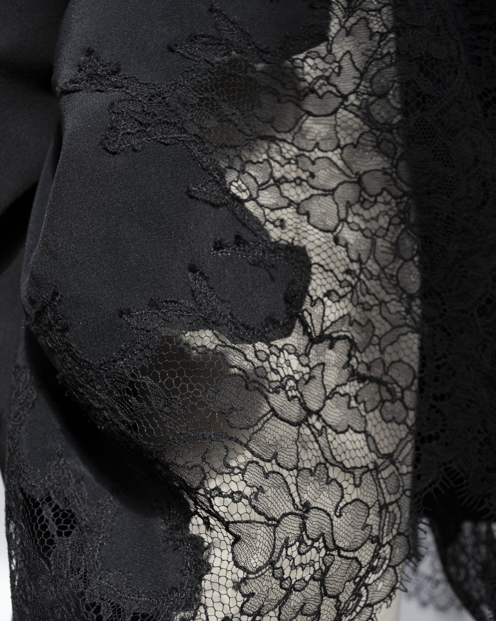 COUTURE — Silk Skirt with Lace Hem view 5