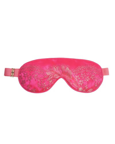 Photo of Fuchsia Lace & Silk Eye Mask